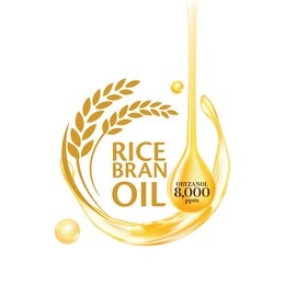 rice bran oil. vector illustration.