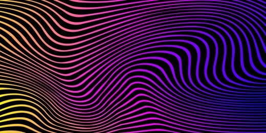 abstract multicolored curved lines background. distortion effect vector illustration.