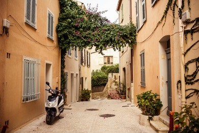 view of street in saint tropez, french riviera