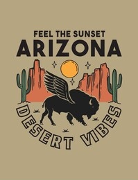 desert theme vector artwork for t-shirts prints, posters and other uses.