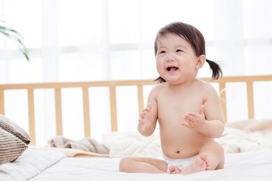 cute baby in the play