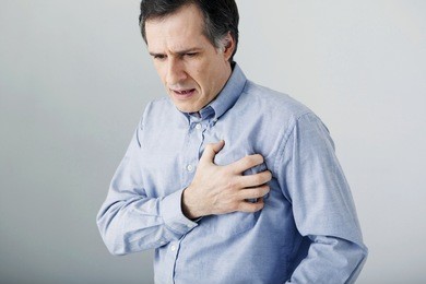 man with heart attack
