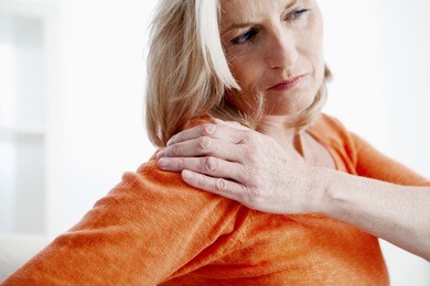shoulder pain in an elderly person
