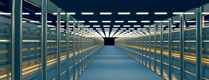 servers. server data center. backup, hosting, mainframe, farm and computer rack with storage information. 3d render