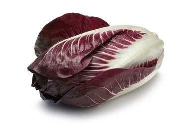 radicchio isolated on white with clipping path