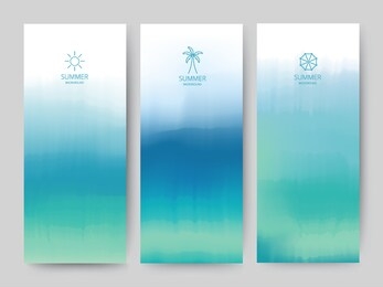 branding packaging brush abstract background, line logo icon banner voucher, watercolor blue sea fabric pattern. vector illustration.