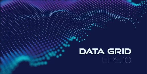 futuristic wave particle grid for concept design. illustration - vector. abstract geometric pattern. digital sound data flow. big data abstract vector background. abstract wallpaper.