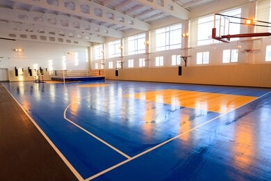 sports hall for playing sports and boxing.