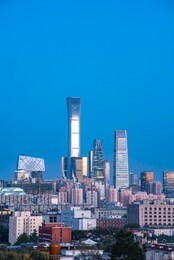 beijing cbd beautiful night scene