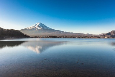 mount fuji from lake kawaguchiko
