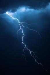 lightning with dramatic clouds (composite image)