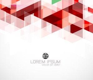 modern red geometrical abstract template, vector illustration