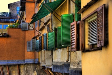 detail of the "ponte vecchio", florence, italy