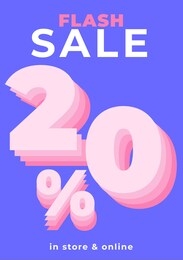 modern sale poster, 20% off, promotion banner, vector design