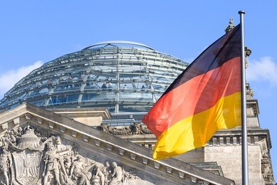 the reichstag building, a famous historic building in berlin. germany. 