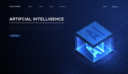 artificial intelligence, machine learning, ai, data deep learning for future technology artwork, mining, isometric, neural network, machine programming and responsive web banner. vector illustration. 