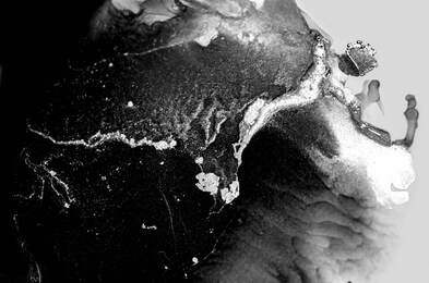 art&silver. very beautiful transparent creativity. abstract artwork. ink colors are amazingly bright, luminous, translucent, free-flowing. masterpiece of designing art. 