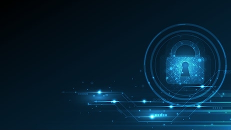 security cyber digital concept abstract technology background protect system innovation vector illustration
