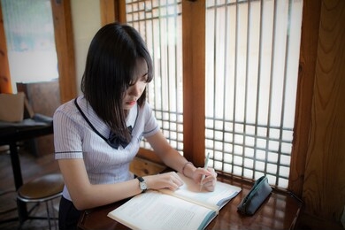 south korea 
female student study