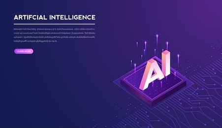artificial intelligence, machine learning, ai, data deep learning for future technology artwork, mining, isometric, neural network, machine programming and responsive web banner. vector illustration. 