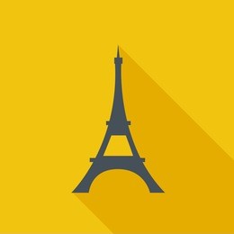 eiffel tower flat icon. vector pictogram. eps 10.