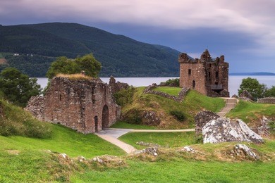castle of loch ness in scotland. 
