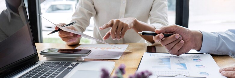 business team manager meeting discussing company project success financial statistics, professional investor working start up project for strategy plan with growth profit investment.