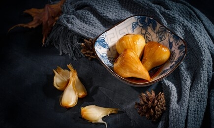 dark background of the chinese characteristics of pickled food soy sauce sugar garlic