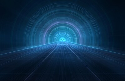 abstract new age space background - intergalactic highway, space travel