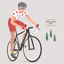 vector bicycle climbing specialist illustrations