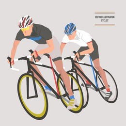 vector bicycle race illustrations