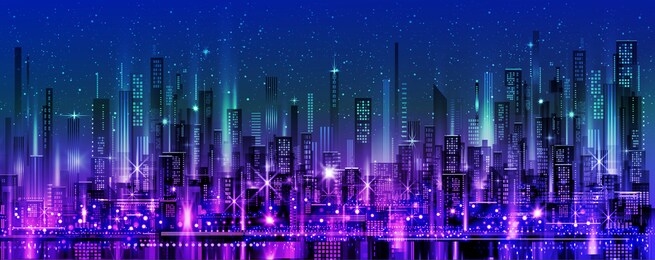 urban vector cityscape at night. skyline city silhouettes. city background with architecture, skyscrapers, megapolis, buildings, downtown.