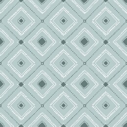 mint rhombus seamless pattern in hand-drawn style. stylish geometry abstract endless texture. simple geometrical backdrop.