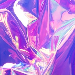 purple liquid texture. defocused realistic wrinkled holographic material background.