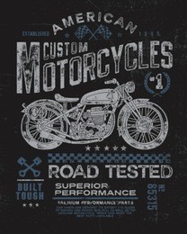 vintage motorcycle t-shirt graphic 