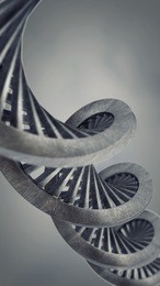 3d model of twisted chrome metal dna chain high resolution 