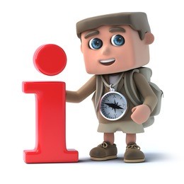 3d render of a hiker with information