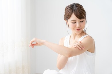 asian young woman in the room