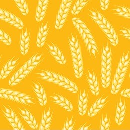 seamless pattern with ears of wheat.