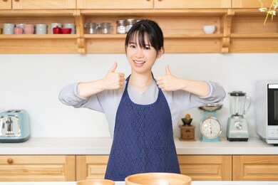 young woman posing like in the studio shot