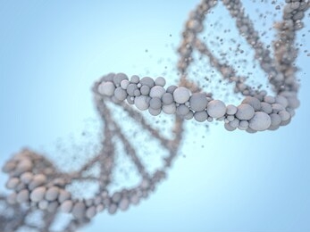 dna chain. abstract background. genetics and medicine concept. 3d rendering