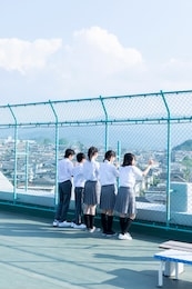rooftop middle school student portrait