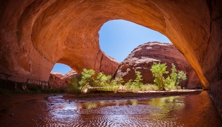 double water arches within glen canyon national recreation area in southern utah.