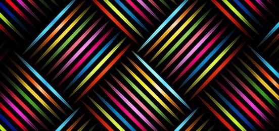 abstract vibrant colorful diagonal stripe pattern on black background. vector illustration