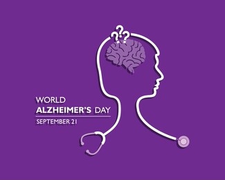 vector illustration of world alzheimers day observed on september 21