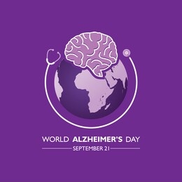 vector illustration of world alzheimers day observed on september 21