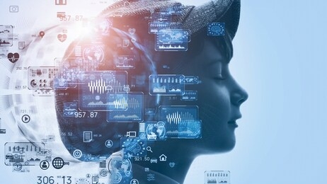 ai (artificial intelligence) concept. deep learning. iot (internet of things). ict (information communication technology).