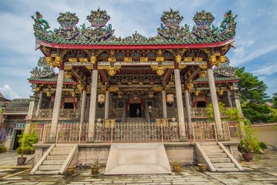 khoo kongsi temple at penang, world heritage site , malaysia