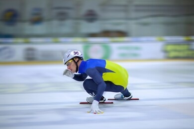 short track speed skating. ice arena. winter sports.