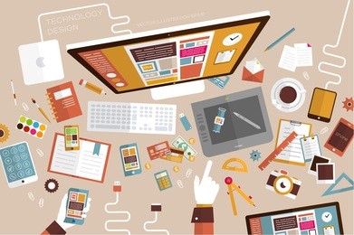 set of flat design icons. mobile phones, tablet pc, marketing technologies, mobile apps, email, video services and money management. concept icons for web site design. digital art and gadgets.